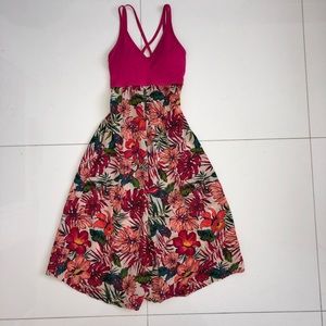 Fuchsia & Floral Dress